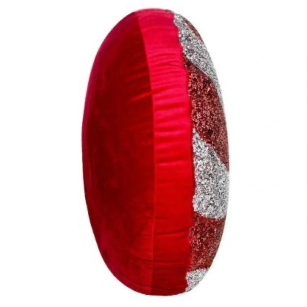 NWOT Sparkle Home Peppermint Pillow Velvet back candy cane pillow bling 2 Colors